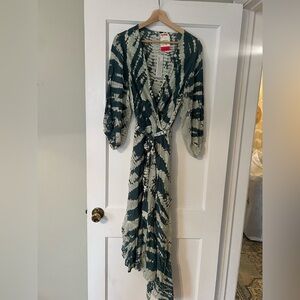 Chic Long Sleeve Tie-Dye Dress